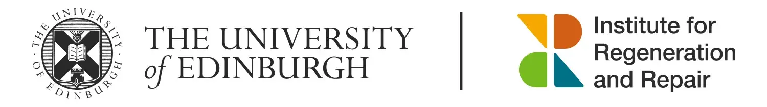 Institute for Regeneration and Repair logo with four colourful shapes
